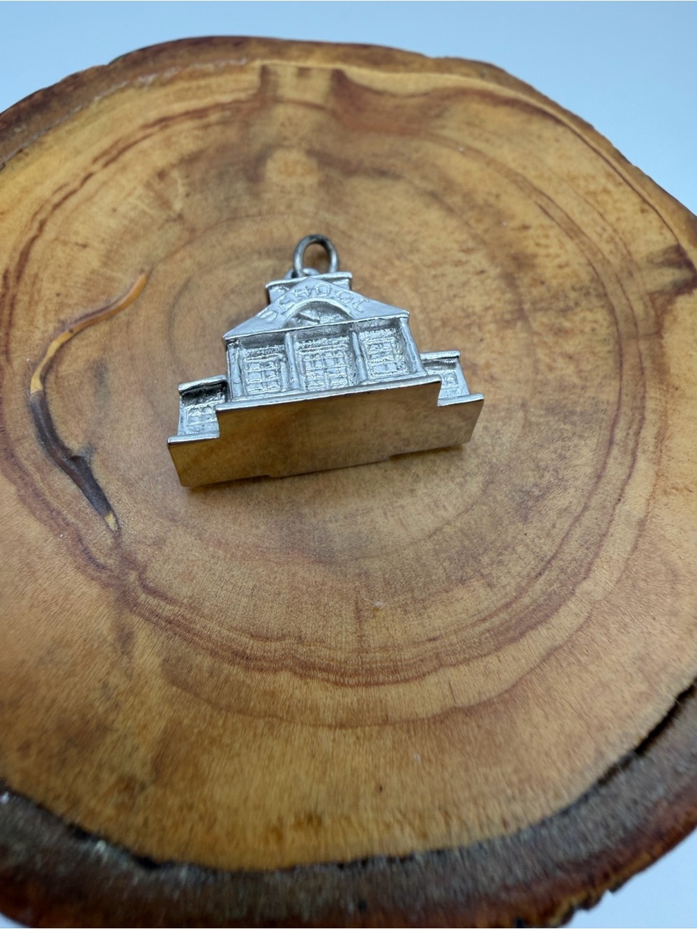 Sterling Silver School Charm Pendant - 4.5g